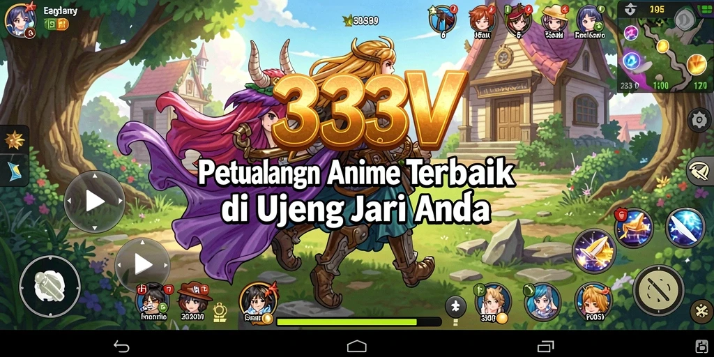 Tampilan gameplay menarik dari 333V dengan karakter anime.