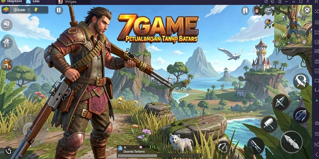 Gameplay <strong>7GAME</strong> yang menakjubkan dalam dunia terbuka.