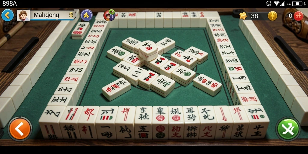 Tangkapan layar utama 898A menampilkan skor tinggi dalam permainan Mahjong.