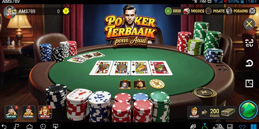 Tampilan permainan poker yang mendebarkan dan interaktif di AMS789.