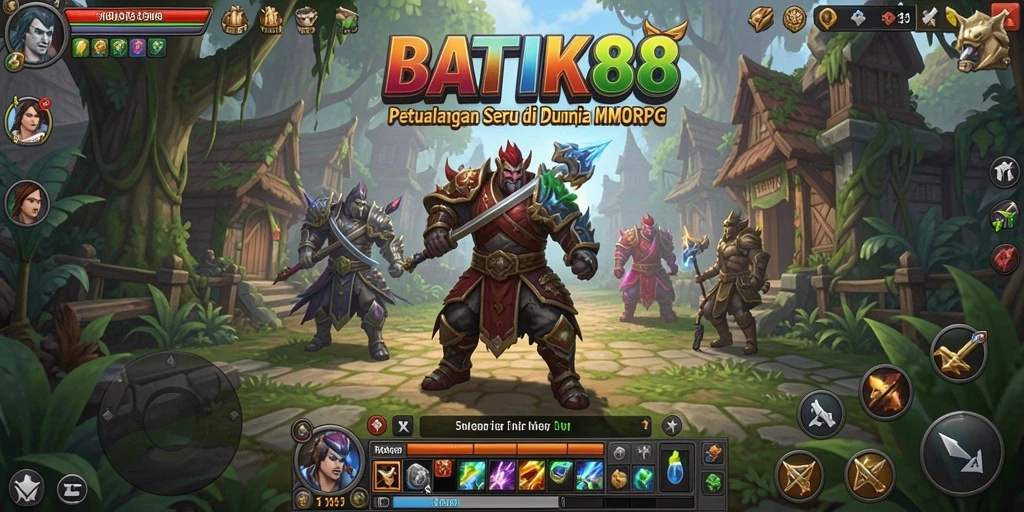 Tampilan gameplay BATIK88 yang epik di dunia MMORPG.