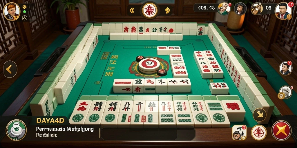 Tampilan screenshot utama <strong>DAYA4D</strong> menampilkan gameplay Mahjong yang seru.