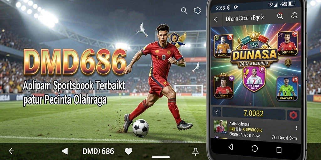 Tampilan gameplay DMD686 dengan antarmuka sportsbook yang menarik.