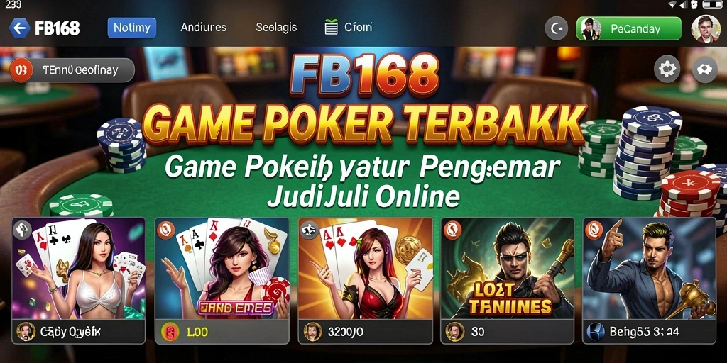 Screenshot game FB168 menampilkan aksi seru permainan Poker.