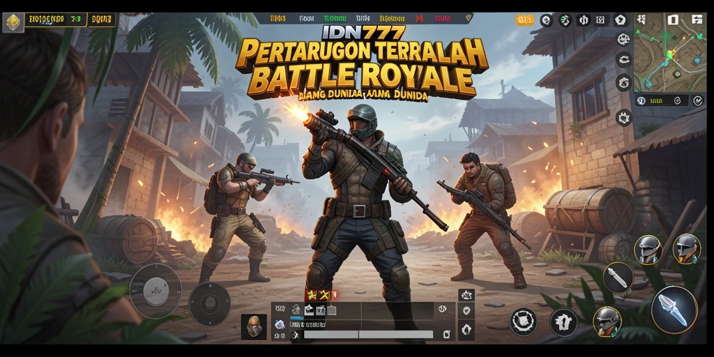 Tampilan menegangkan dari pertarungan di IDN777 Battle Royale.