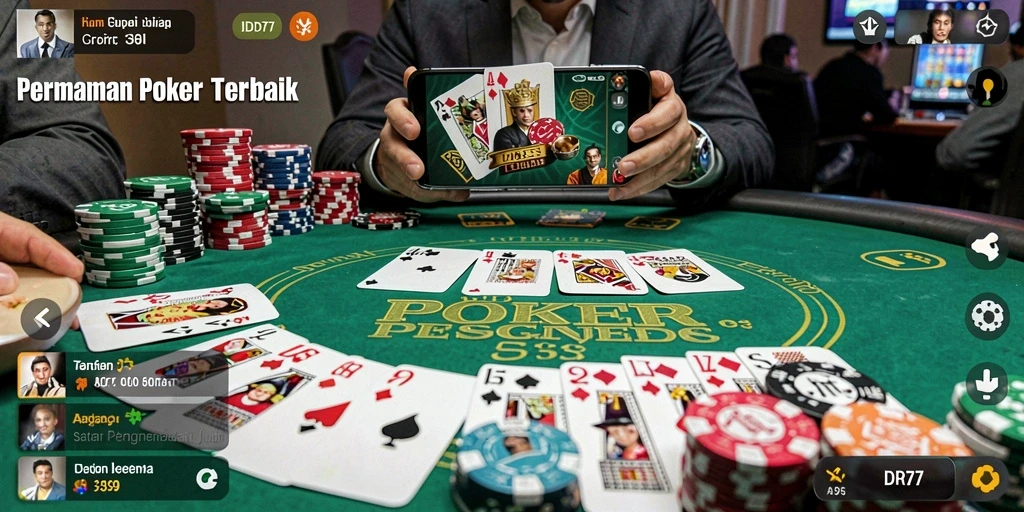 Tampilan menarik dari gameplay poker dalam IDR77 dengan fitur interaktif.