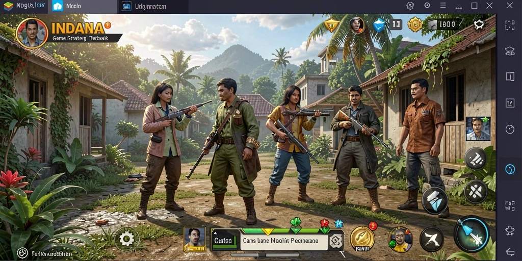Tampilan gameplay menarik dan strategi mendebarkan di INDAAA.