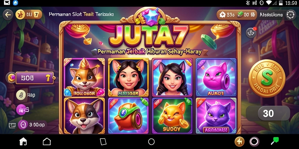 Tampilan gameplay Slot yang memukau dari JUTA7.