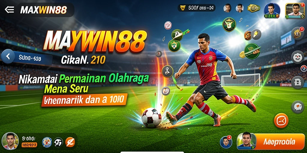 Tampilan screenshot MAXWIN88 menampilkan aksi seru dari permainan olahraga.