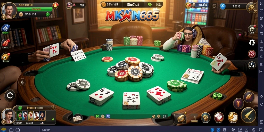 Tampilan gameplay seru dalam aplikasi MKWIN666 QiuQiu.