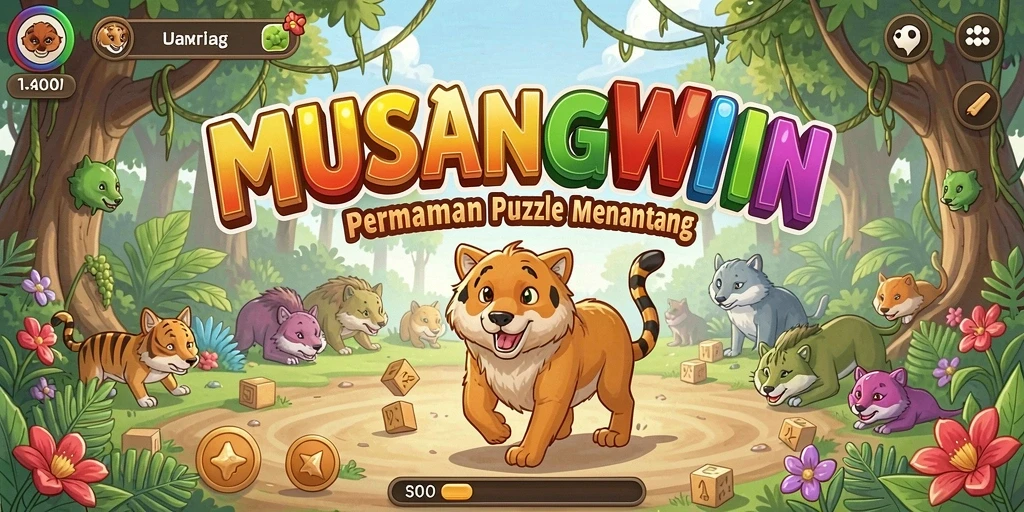 Tampilan gameplay MUSANGWIN yang menarik dan penuh tantangan Puzzle.
