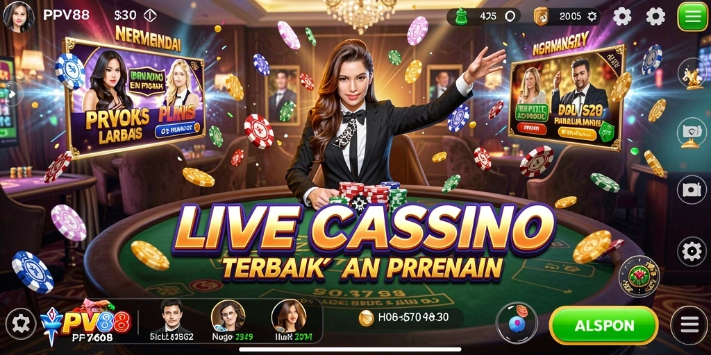 Tampilan gameplay Live Casino yang mendebarkan di PPV88.