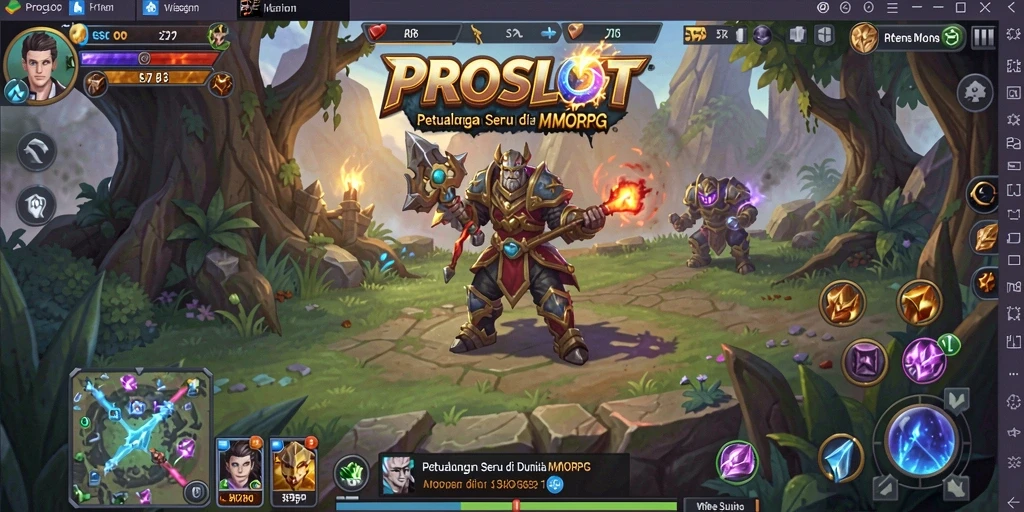 Tangkapan layar gameplay PROSLOT dengan aksi petualangan seru.