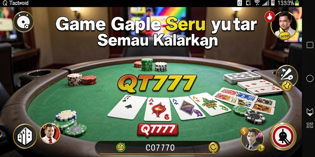 Gameplay menarik Gaple yang dapat dimainkan kapan saja.