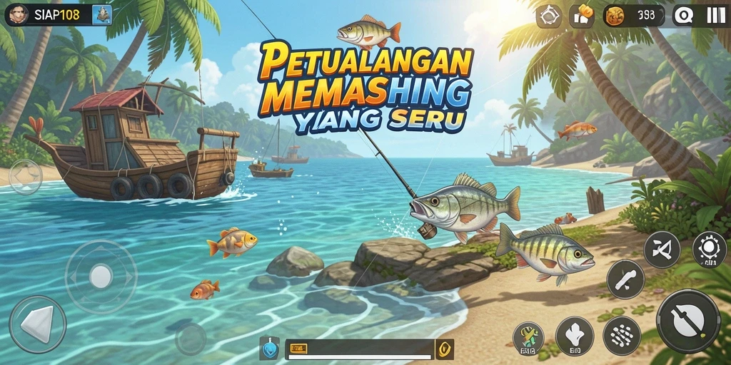 Tampilan gameplay yang mengasyikkan saat memancing di SIAP108.
