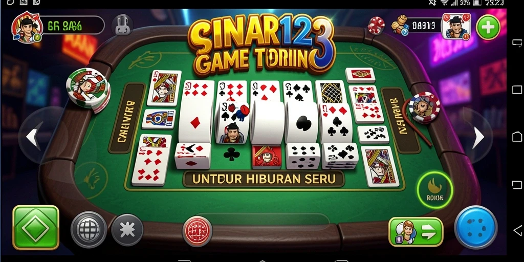 Screenshot permainan SINAR123 menampilkan aksi seru di Domino.