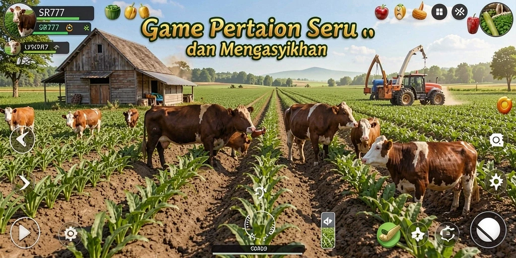 Tampilan gameplay seru dalam dunia pertanian di SR777.