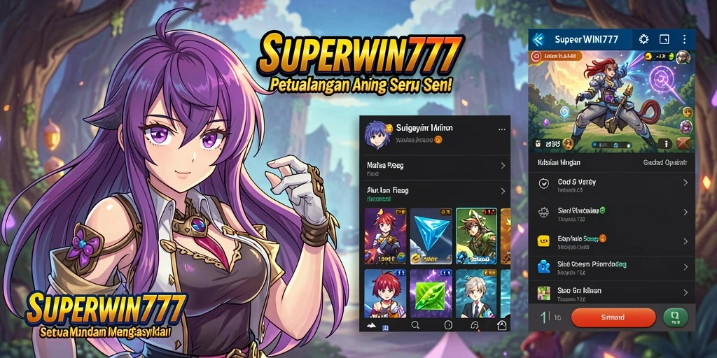 Tampilan menarik dari gameplay SUPERWIN777 dengan aksi karakter Anime.