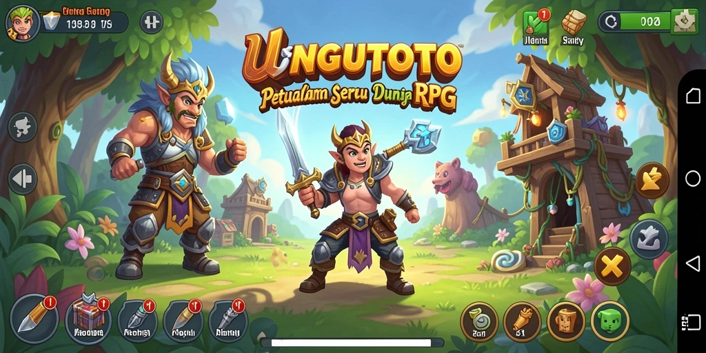 Tampilan menarik dari gameplay UNGUTOTO dengan aksi RPG yang seru.