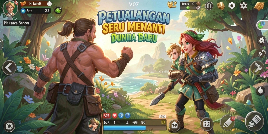 Tangkapan layar V07 menampilkan momen gameplay petualangan yang menegangkan.