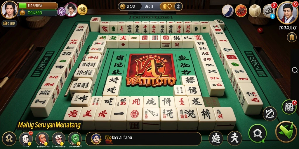 Tampilan gameplay Mahjong WATITOTO yang menawan dan penuh warna.